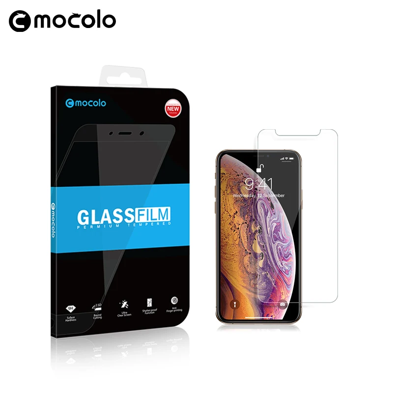 Mocolo Оригинальное противоударное стекло премиум класса для iPhone XS MAX 0,33 мм 9H защитная пленка из закаленного стекла для iPhone XS XR
