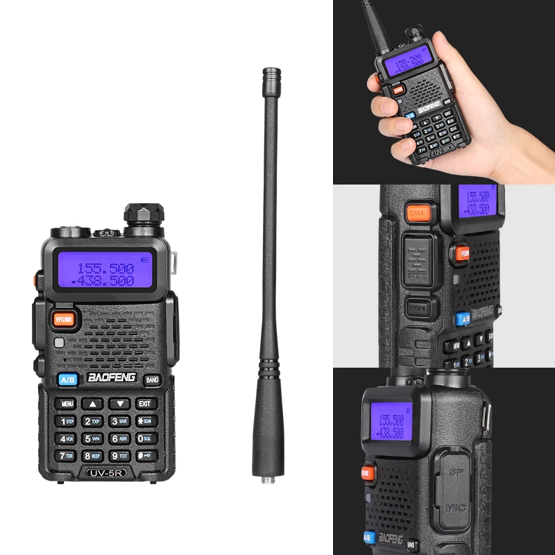 2 шт. BaoFeng UV-5R портативная рация Двухдиапазонная портативная двухсторонняя рация Pofung 1800 мАч портативная радиоприемопередатчик UV5R Toky Woky