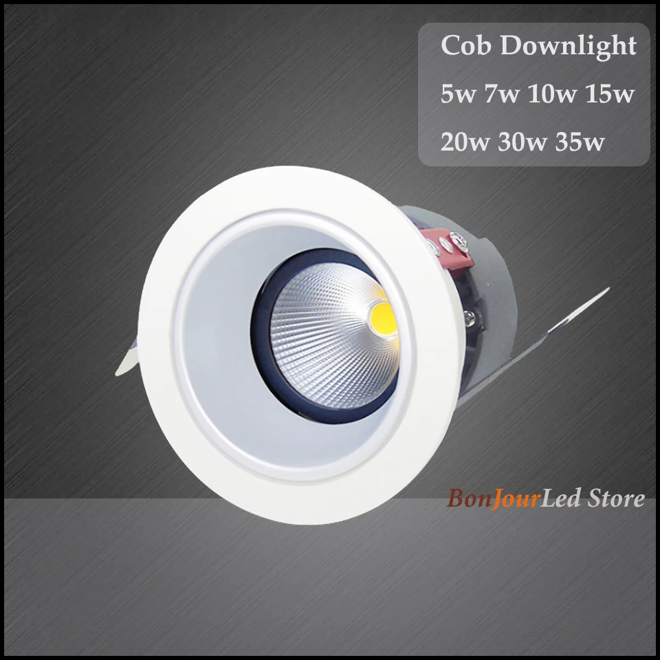 

NEW 5W/7W/10W/15W/20W/30W LED COB Downlight Spot Recessed Ceiling Lamp Pure/Warm White