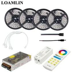 2835/3528SMD RGB Гибкие светодиодные полосы света с Ми свет RGB Led Strip контроллер Мощность Adapter Kit 5 м 10 м 15 м 20 м