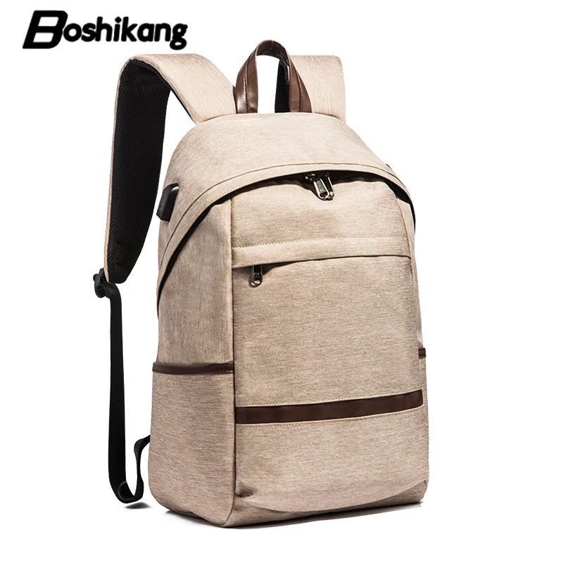 

Boshikang Usb Charging Computer Backpacks Fashion Man Laptop Backpack Casual Style Bags Large Male Business Travel Bag Backpack