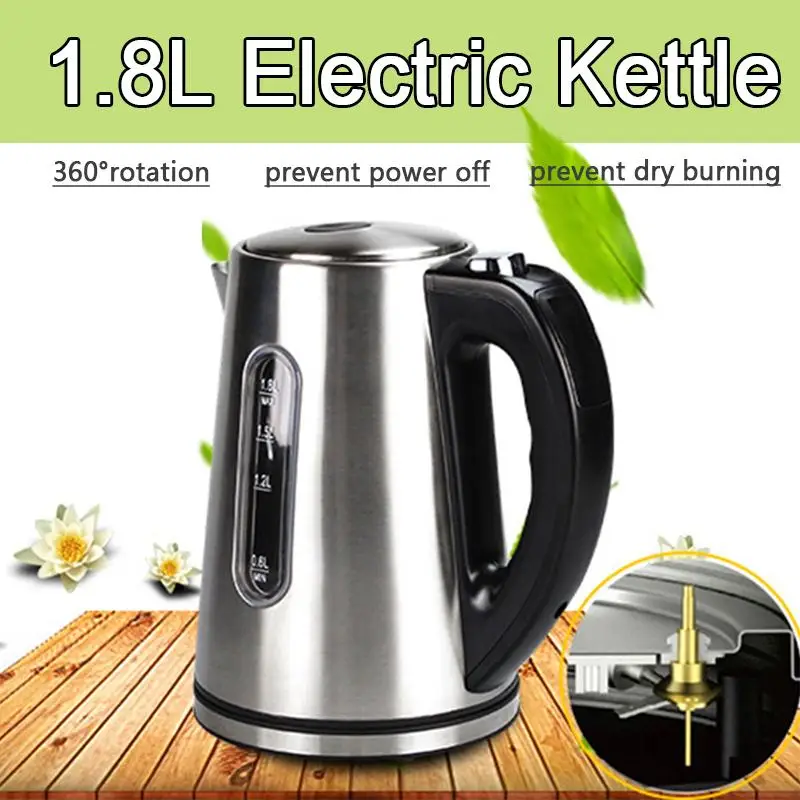 

2L Electric Kettle off Anti-dry Protection 1800W Instant Heating Electric Kettle Cut Off Automatically Stainless Steel Appliance