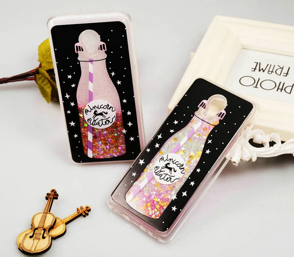 WHAY Cases for Meizu M5 Note Case Glitter Cute Bottle Dynamic Liquid M5Note Cover for Meizu M5Note Case M5 Note Silicone Funda (3)