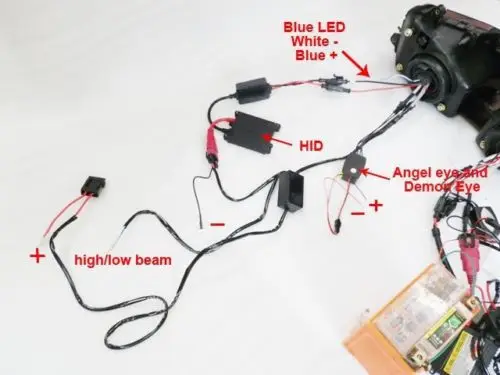 Мотоциклетный налобный фонарь Ангел глаз HID проектор демон глаз фара в сборе для Honda CBR600RR CBR 600 RR 2003-2006 уличный велосипед