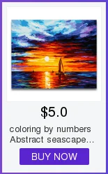 DIY цвета картины по номерам с цветами Белый цветок ромашки море Картина Рисунок Живопись по номерам Обрамленный дом