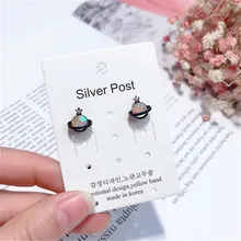 Модные цветные стразы Сатурн серьги гвоздики милые звезды милые корейские серьги для женщин ювелирных изделий