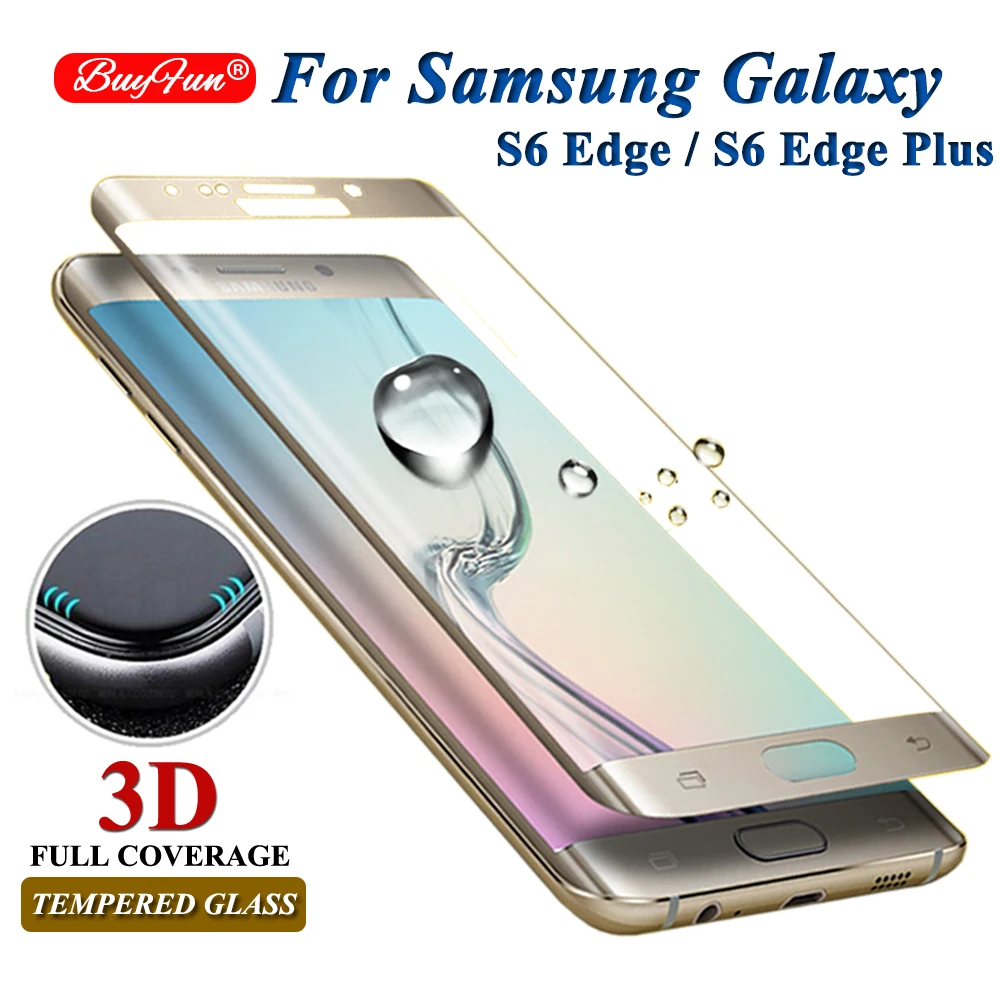 Tempered Glass Screen Protector Case For Samsung Galaxy S6 Edge Plus
