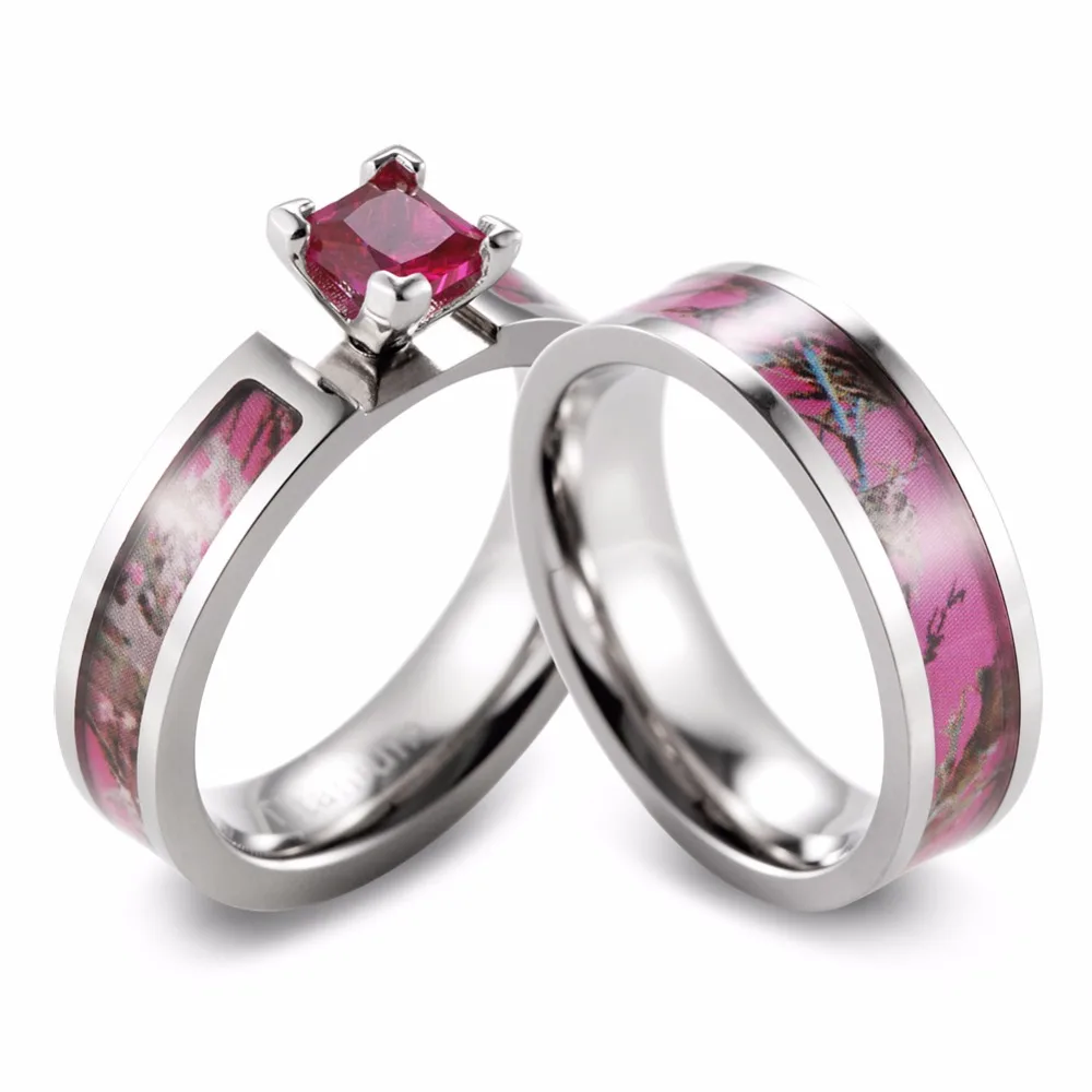 shardon women camo engagement ring set titanium 4 prong setting princess red cz rose camo wedding - Cheap Camo Wedding Rings shardon women camo engagement ring set titanium 4 prong setting princess red cz rose camo wedding - Cheap Camo Wedding Rings