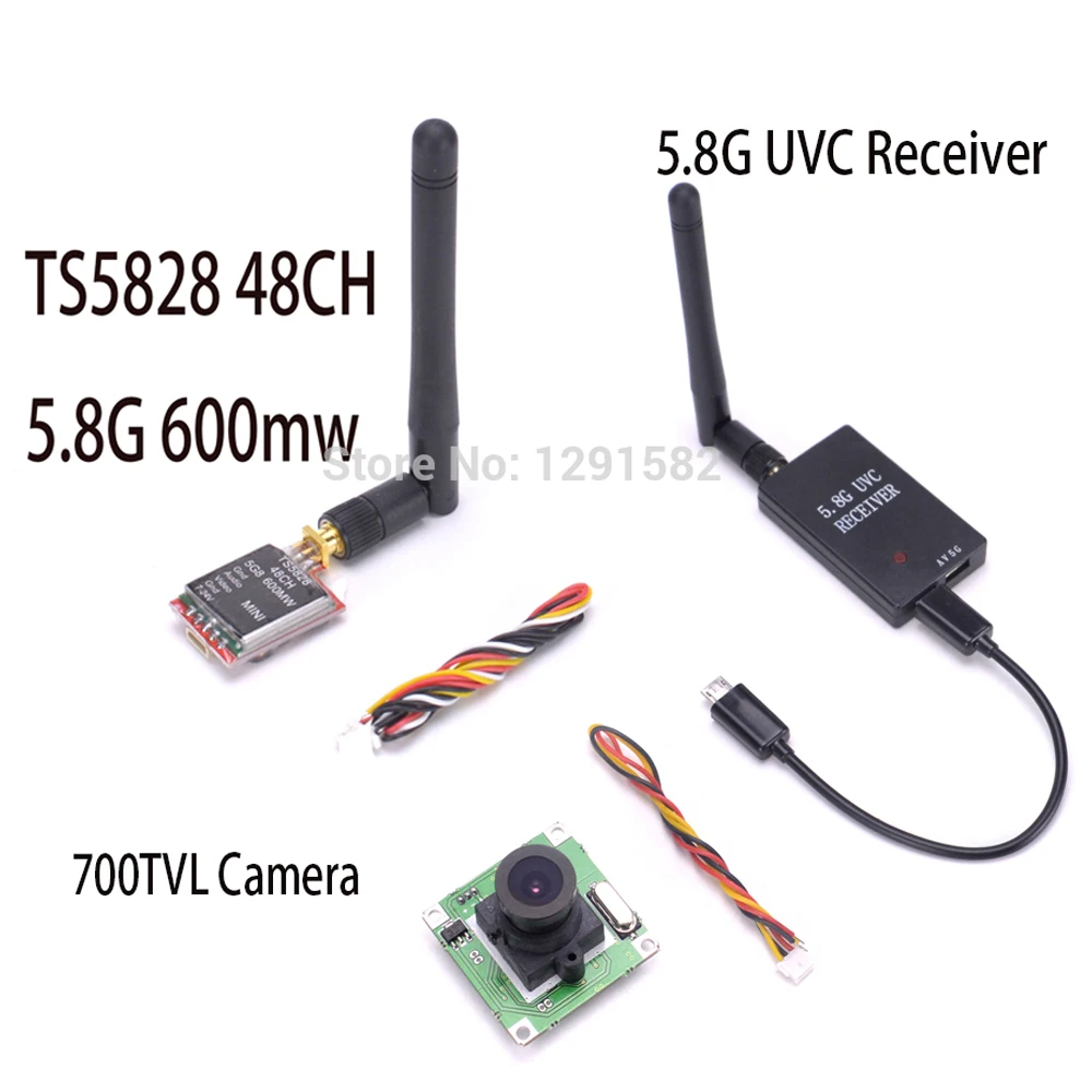 

TS5828 5.8Ghz 48Ch 600mW FPV AV Transmitter FPV Receiver UVC Video Downlink OTG VR Android Phone 700TVL COMS Camera For Drone