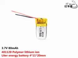 Литиевая батарея хорошего качества 3,7 V, 80 мАч 401120 полимерный литий-ионный/Li-Po литий-ионный аккумулятор для планшетного компьютера банка, gps