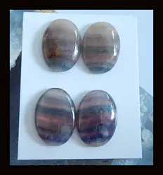 2 пары флюорит драгоценный камень модные серьги Кабошон Пары, 25x18x6 мм г, 18,5