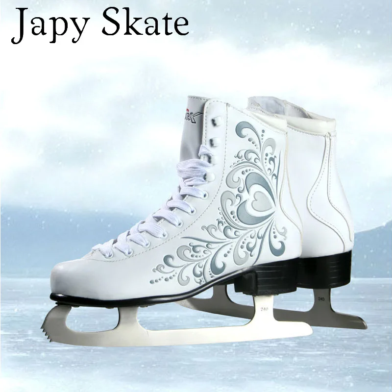 الرقم تزلج فيك ماكس الجليد تزلج الخدع أحذية الكبار الطفل جلدية المهنية زهرة سكين الحقيقي زلاجات ثلجية