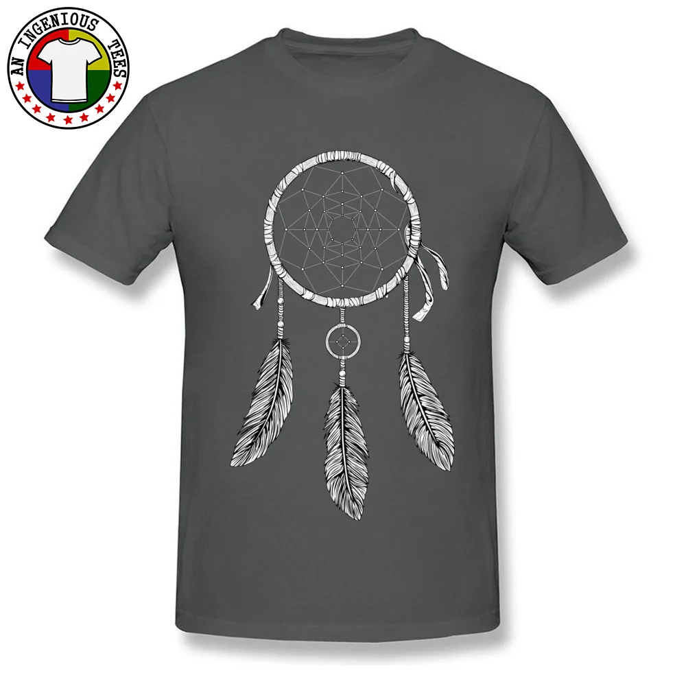 Dream Catcher White Crewneck T-Shirt NEW YEAR DAY Tops Shirts Short Sleeve Fashion Cotton Normal Tee Shirts Printed On Adult Dream Catcher White carbon