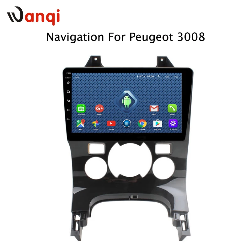 Perfect Wanqi 2+32G  9 INCH Android 8.0 GPS navigation Car DVD Player for Peugeot 3008 2009 2010-2012 With RDS Bluetooth WiFi 4
