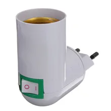 Jiguoor PBT PP к E27 база светодиодный светильник держатель лампы адаптер конвертер разъем ЕС штекер к E27