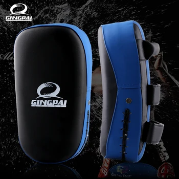 

2pcs Blue Sanda Kickboxing kick pads MMA Punching pad Muay Thai mitt Taekwondo karate punch focus boxing pads Arc Foot Target