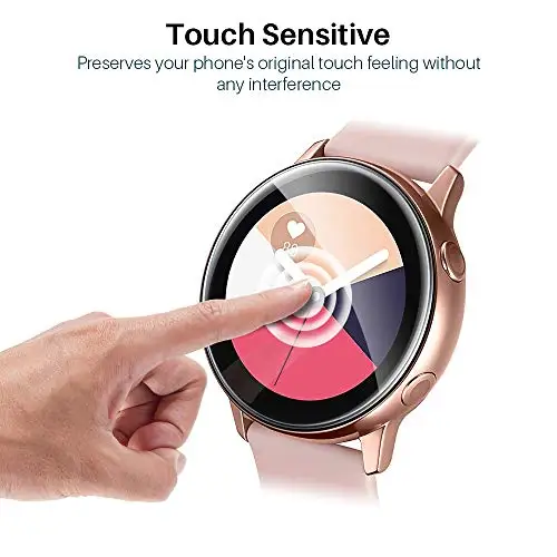 2pcs Ultra-thin Protective Film for Samsung Watch Active 2 40mm 44mm Soft 3D Round Edge Screen Protector Cover Band