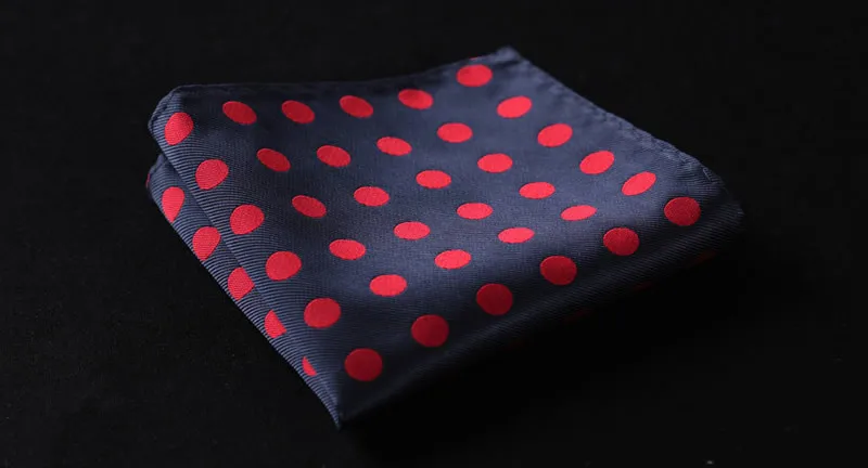 BD3001F Navy Blue Red Dot 100%Silk Jacquard Woven Men Butterfly Self Bow Tie BowTie Pocket Square H