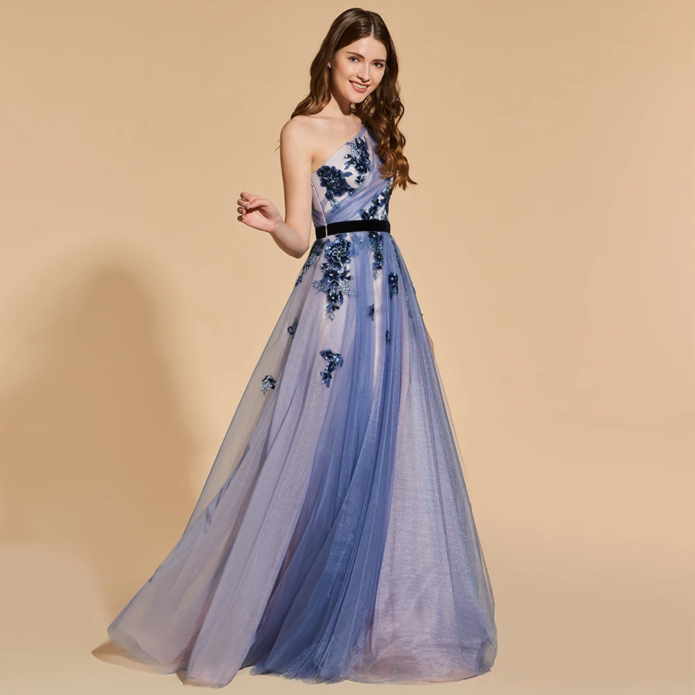 Dressv 2018 элегантное длинное платье для выпускного вечера на одно плечо с бисером