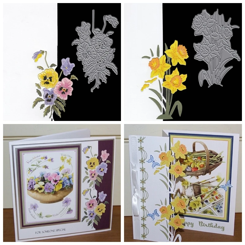 

Flower Cards Border Frame Metal Cutting Dies Stencils For DIY Scrapbooking Album Photo Paper Crafts Decorative Handmade 2019 New
