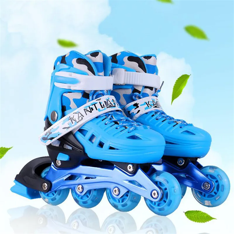 Flash Inline Skates Shoes for Kids Children Roller Skating Shoes