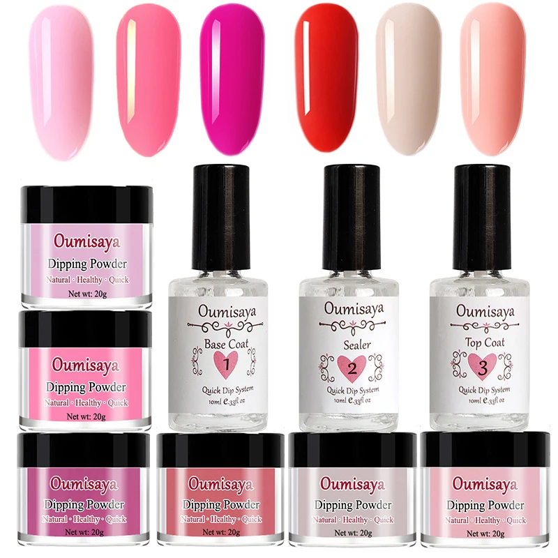 20g/pcs 9-in-1 set Oumisaya Dipping Powder Nail Kit (No Need of UV/LED light to cure) | Красота и здоровье