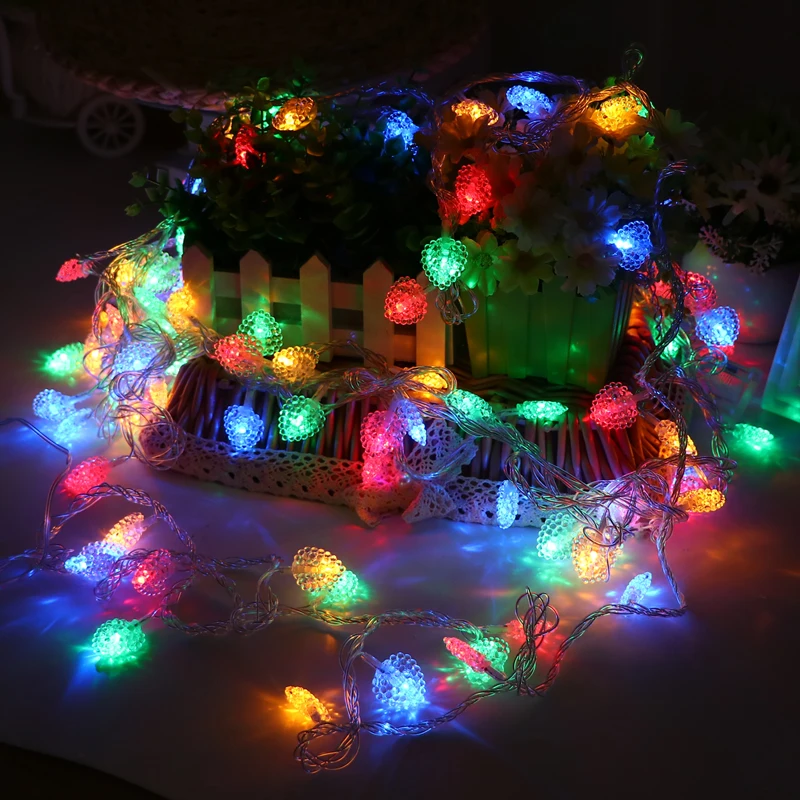 JULELYS 30M 300 Bulbs Fairy Lights Christmas Garland Festoon Window Heart LED String Lights Decoration For Wedding Holiday Party