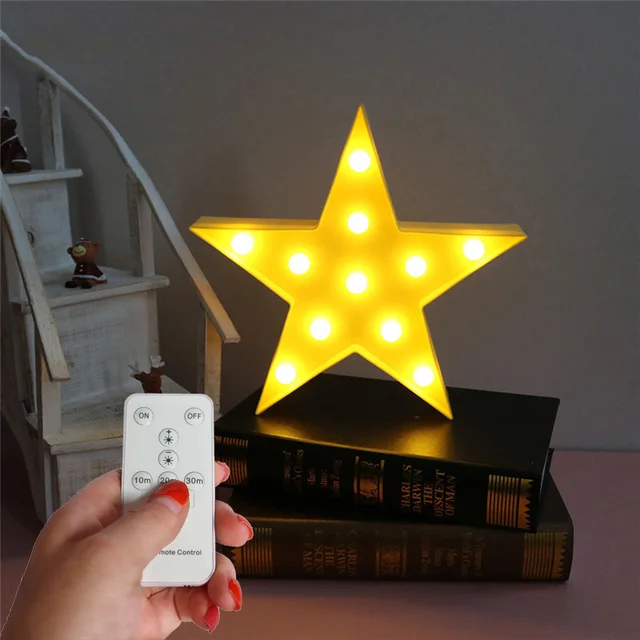Jiaderui LED Star Shap Baby 3D Night Light With Controller Cute 