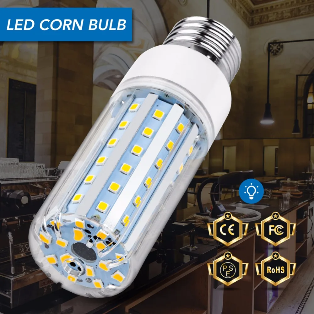 

E14 Lamp E27 Lampara Led Corn Light 220V Candle Bulb 2835 SMD Bombillas LED 5W 10W 15W 20W No Flicker Light Bulbs 110V For Home