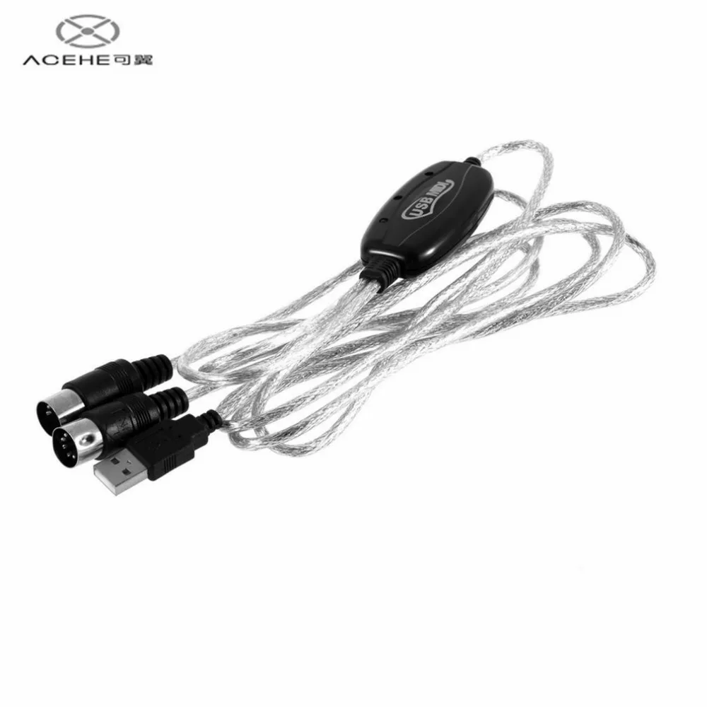 

ACEHE High Quality USB IN-OUT MIDI Interface Cable Converter PC to Music Keyboard Cord Wholesale in stock!!!