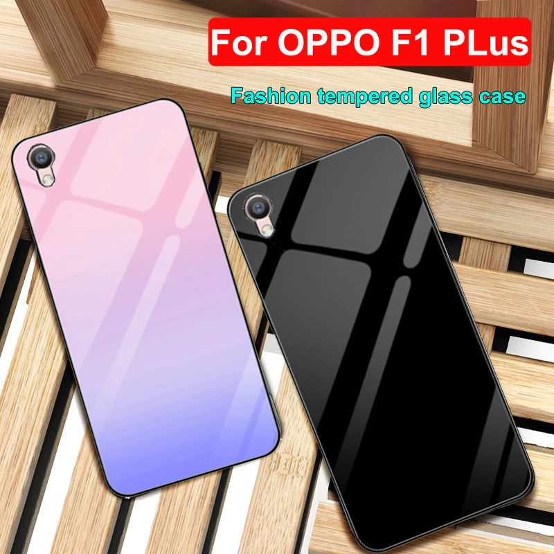 For Oppo F1 Plus Case 5 5 Tempered Glass Phone Back Cover Oppof1plus Casing For Oppo F1plus Gradient Glass Cases F 1 Plus Shell Phone Case Covers Aliexpress