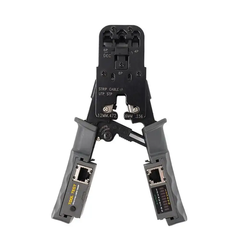 

Multifunctional Network Crimping Tools for RJ45 Test Crimping Tool with Ratchet Cat6 RJ12 RJ45 RJ50 RJ11 High quality