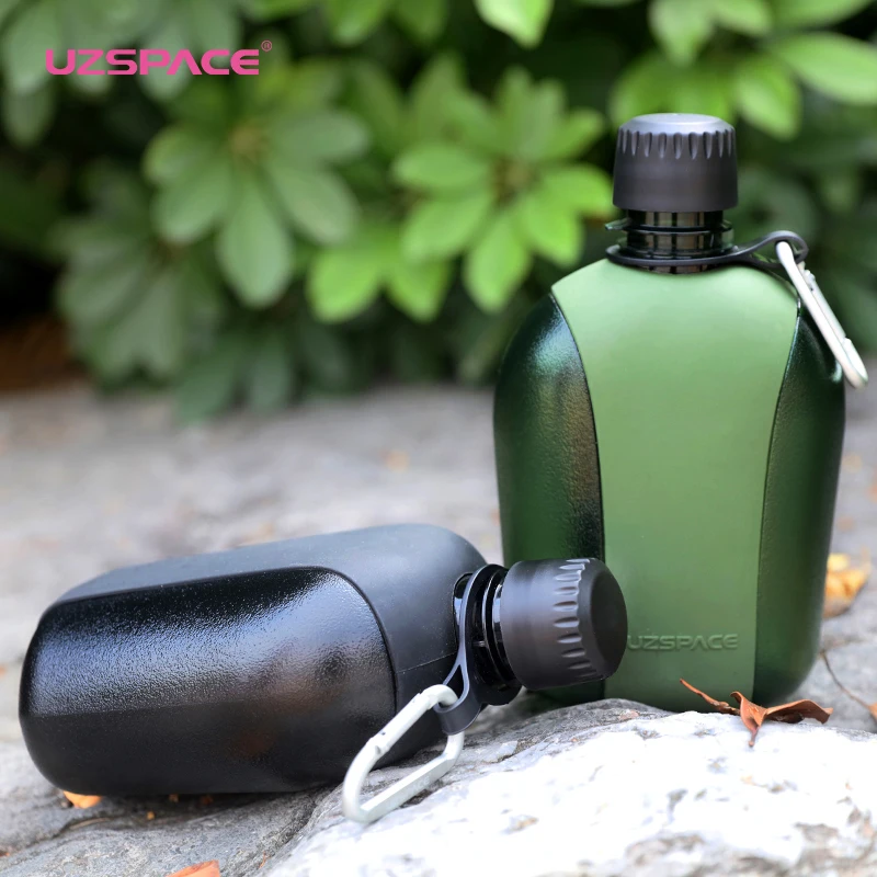 New Uzspace Military Sport Water Bottles Creative Rope Tritan Seal Portable Camp Drink My bottle fo