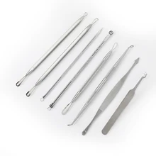 8 шт./компл. comedone Удаление прыщей, игла для удаления угрей, черных точек полоски для экстрактор средство моющее средство Красота уход за кожей лица чист инструменты