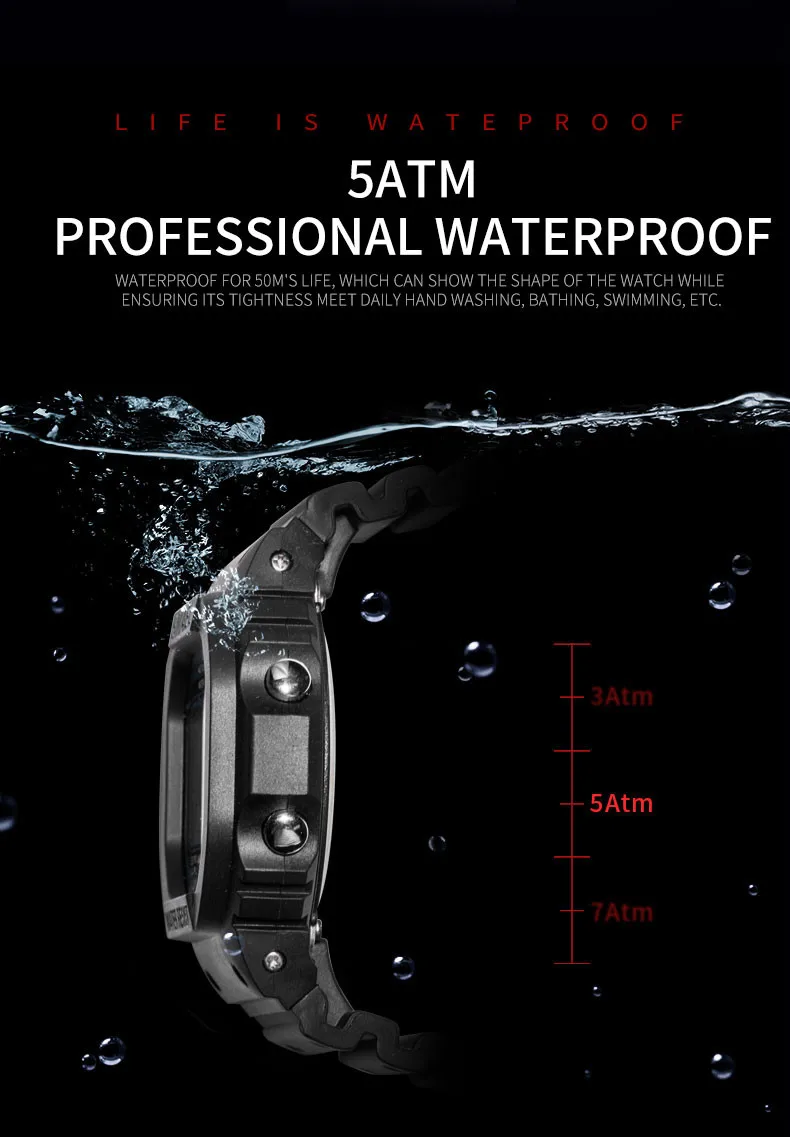 Мужские камуфляжные светодиодный спортивные часы водонепроницаемые цифровые электронные повседневные военные часы высокого качества светящиеся часы reloj de hombre H4
