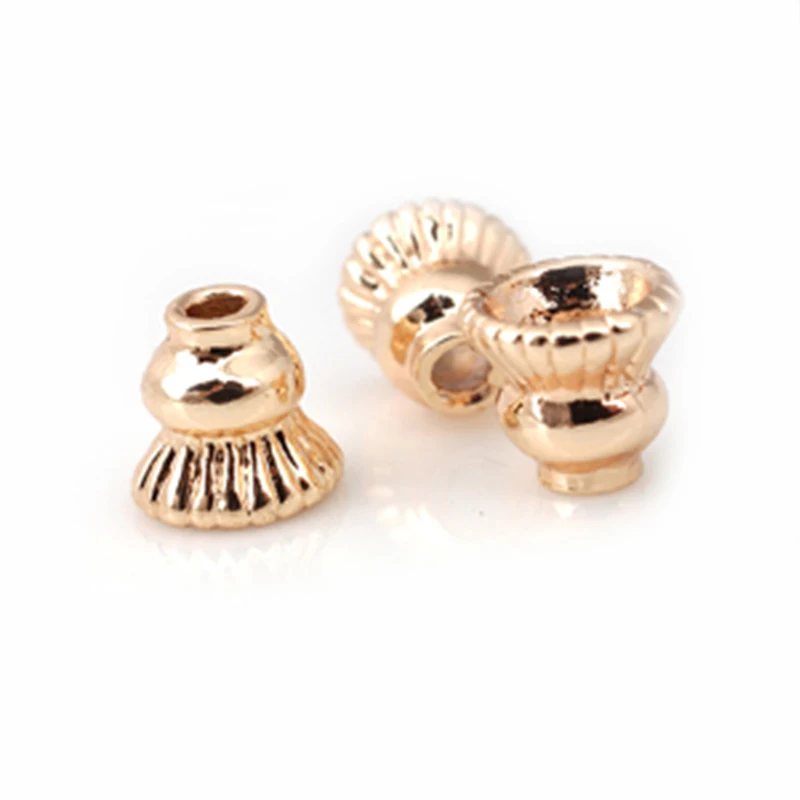 Gold Bead Caps Tower End Bead Caps For Diy Jewelry Making (8pcs