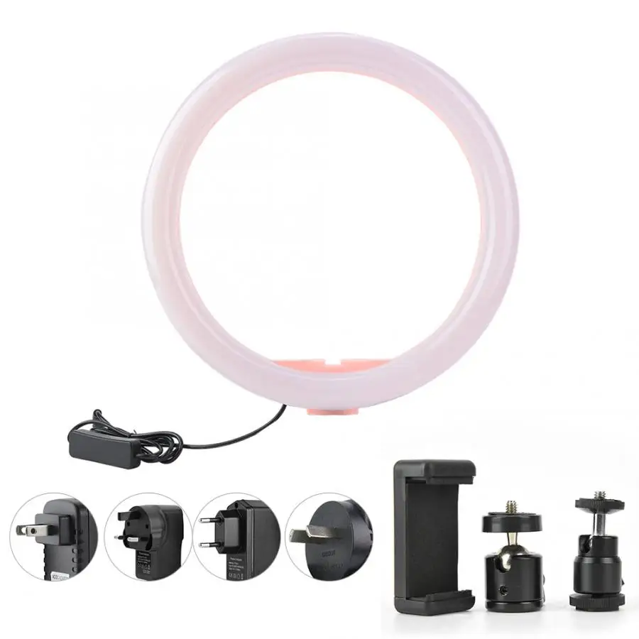 

12 Inch 2600-5200K 30W Stepless Dimming LED Ring Light Fill Lamp with Phone Clamp