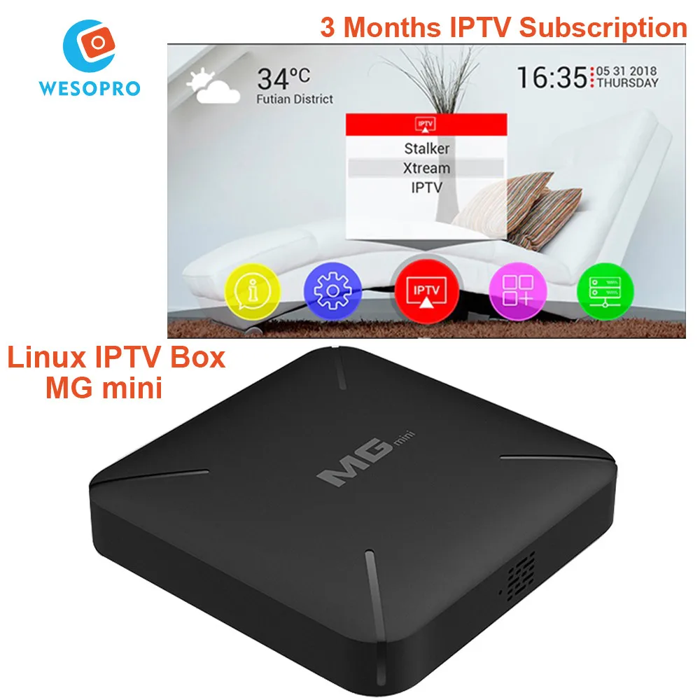 MG mini Linux OS Middleware Stalker IPTV Box Поддержка Арабский Франция, Италия, немецкий Испания, Польша, Бельгия, Швеция, Великобритания подписка США - Цвет: MGmini 3 Months IPTV