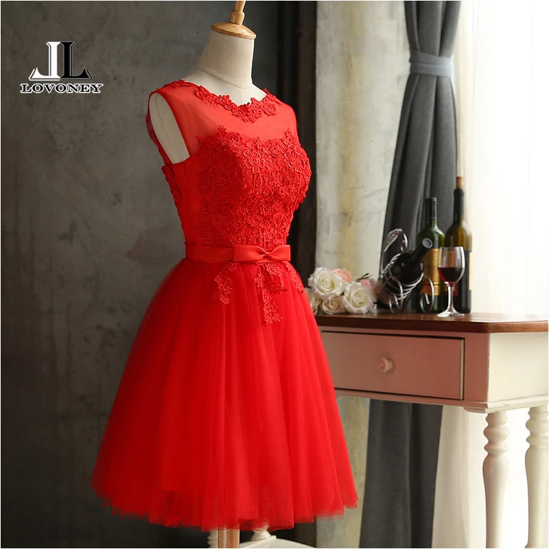 

DEERVEADO Homecoming Dress Elegant Short Prom Dresses 2019 Hot Sale School Party Dresses Formal Dress Prom Gown CH604H