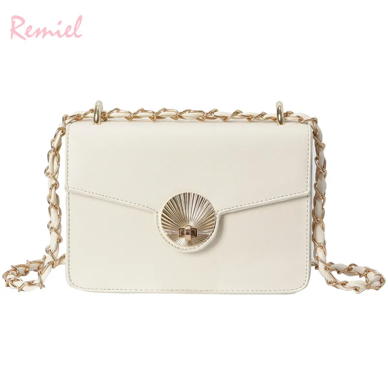 

British Fashion Simple Female Square bag 2018 New Quality PU Leather Women's Designer Handbag Lock Chain Shoulder Messenger bags