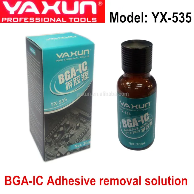 

1PCS YAXUN 535 20ML BGA IC Epoxy Glue Remover for Iphone/samsung ,CellPhone/Computer chip clean BGA IC adhesive removing liquid