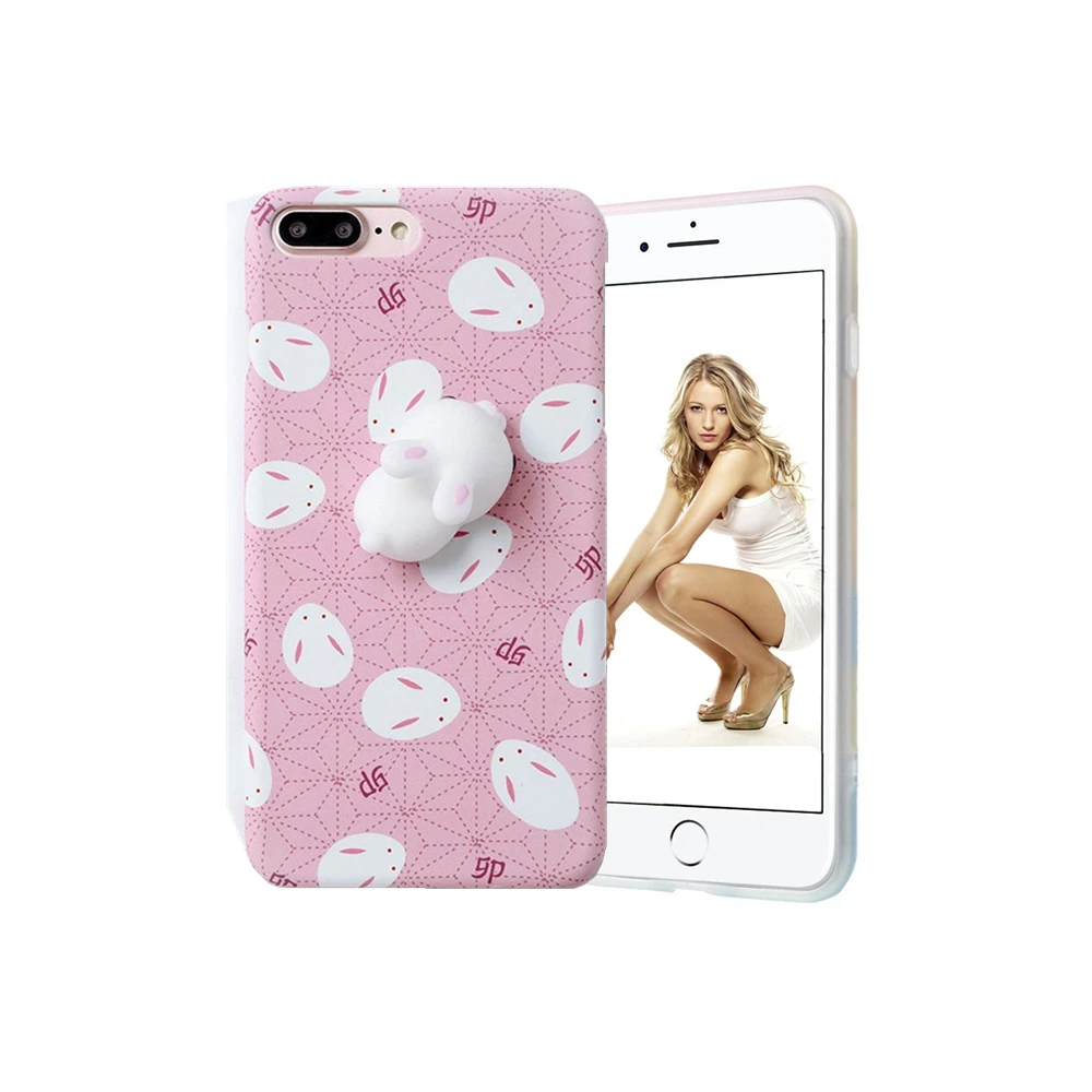 3D милый кот Мягкий силиконовый чехол для телефона девочек женские тыкать мягкими
