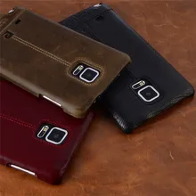 Pierre Cardin Genuine Leather For Samsung Galaxy Note 4/Note 5/Note 7 Vintage Slim Hard Back Cover Cases