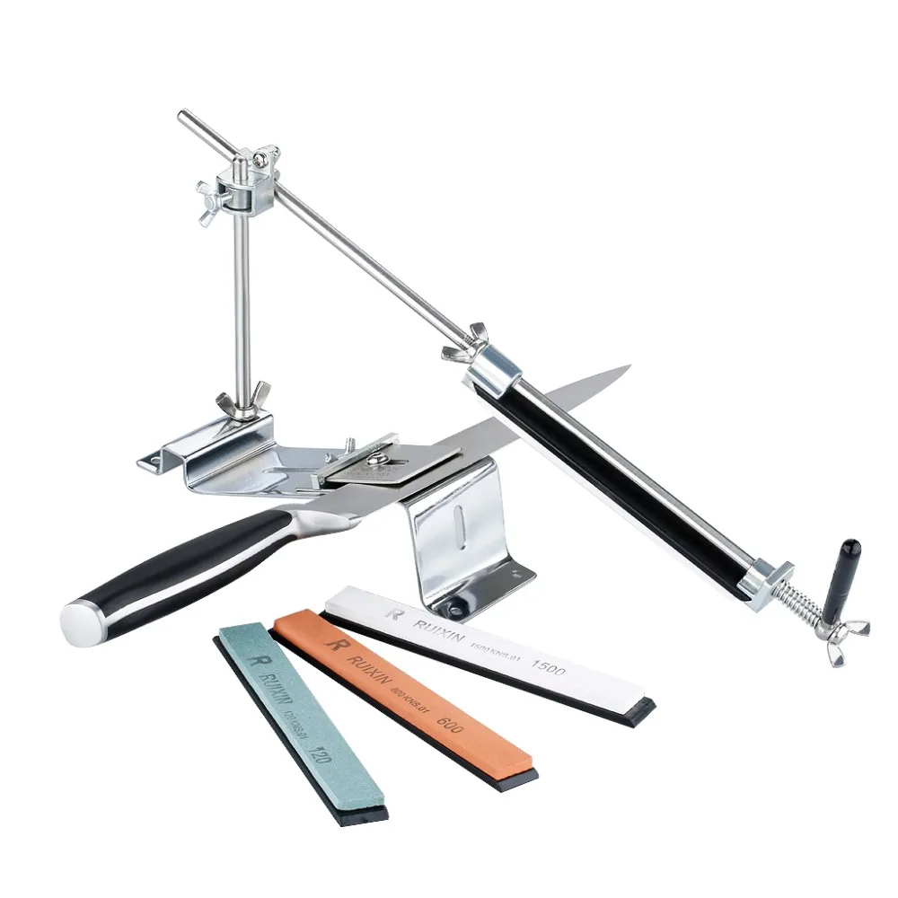 

RUIXIN PRO III Knife Sharpener Professional All Iron Steel Kitchen Sharpening System Tools Fix-angle With 4 Stones Whetstone III