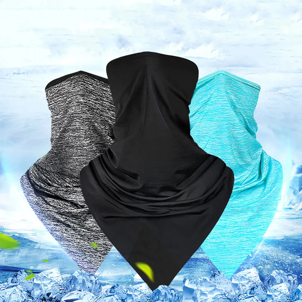 Летние унисекс дышащие Ice маска спорт верхом анти-пыли солнцезащитный платок маски на пол-лица банданы bycycle Балаклава bts