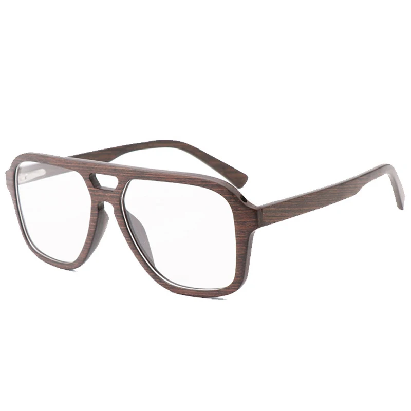 

BerWer High quality Vintage clear lens glasses wood frames men reading eyewear frames for women Spectacles