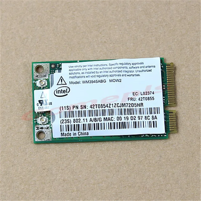 Сетевая карта BGEKTOTH Mini PCI E 2 4 ГГц Wi Fi 54 Мбит/с 802.11A/B/G для ноутбука Dell/ASUS|network card|wireless