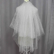 MERMAIDFUN новые блестки 2 слоя Короткая Фата с расческой цвета слоновой кости свадебная фата