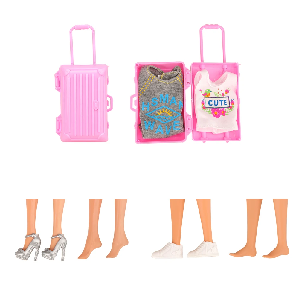New handmade 14 items/set doll Accessories = 1 Car toys SUV +13 Dolls Kits lover clothes Dress For Barbie Ken Game DIY Present