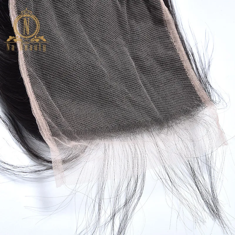 Transparent Lace Closures Straight 5x5 Big Swiss Lace Closure Pre Plucked Baby Brazilian Remy Human Hair Black Natural For Women